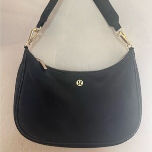 lululemon athletica Black and Gold Shoulder Bag